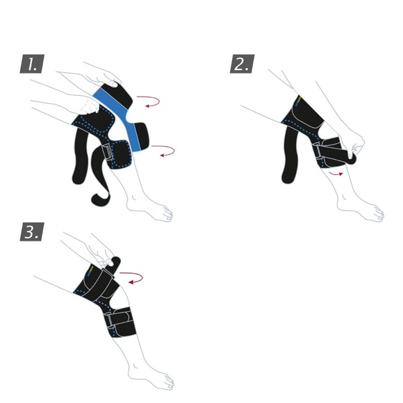 New Active ® SPORTS EDITION 
Wrap Around Knee Brace 4X-Black (special ordered) - Picture 4 of 5